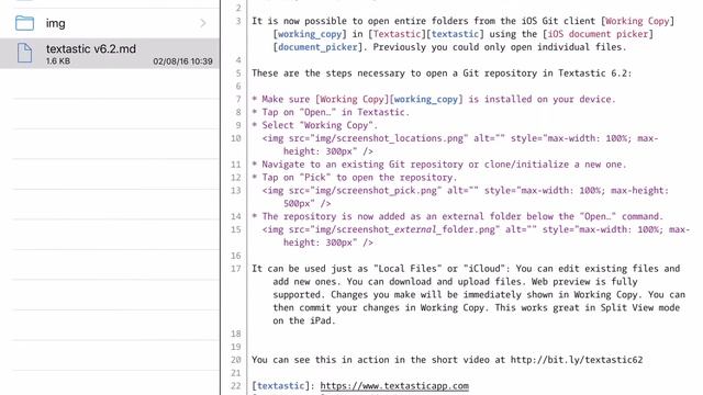 Opening Git repository folders in Textastic 6.2 смотреть онлайн