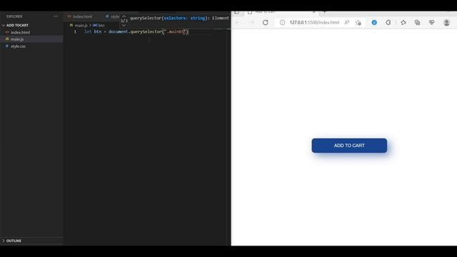 Add To Cart Button with HTML, CSS, JS || Complete code