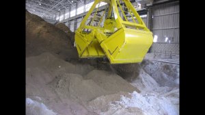 Работа двухчелюстного канатного грейфера производства Димет