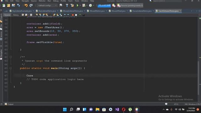 Java Programming | CaretListener java | Java Caret Listener | Java Swing Tutorial | Java GUI