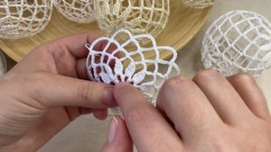 Новогодний шарик крючком и блокировка. Christmas ball crochet.