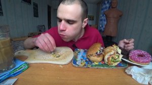 МУКБАНГ/АСМР СЭНДВИЧИ/SANDWIHES из SUBWAY/ и ПОНЧИКИ//КУКИС/СOOKIES/и КОФЕ/EATING/ASMR/Mukbang#364