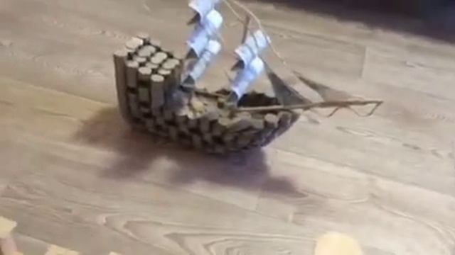 Корабль из монет. Кораблик из денег. смотреть онлайн