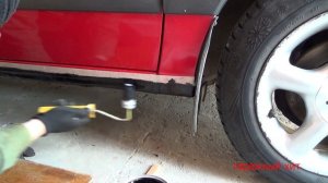 Защита порогов мастикой APP своими руками /Cosmetic repair thresholds car with his hands