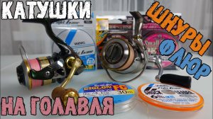 Мои катушки, шнуры, флюр на голавля и форель.