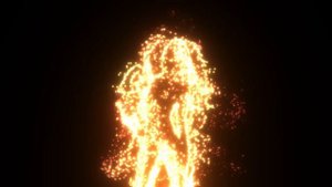 [Футаж] Танцующий силуэт из частиц 9