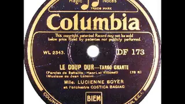 Vintage French Music - LE COUPS DUR by Mlle Lucienne Boyer
