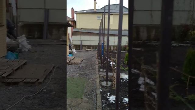 Стойки под навес. бетонирование. смотреть онлайн