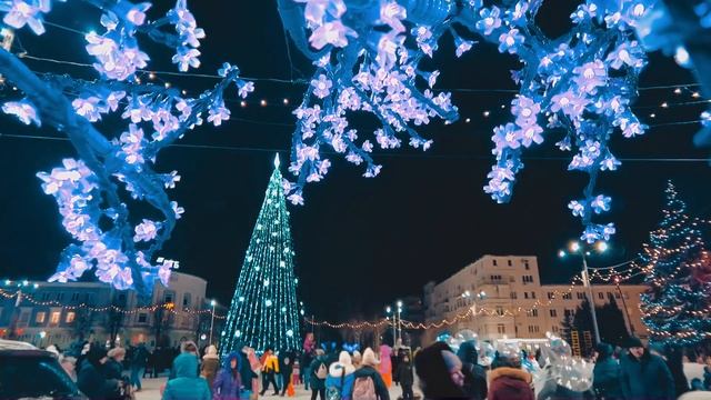 Новомосковск.Центральная площадь.#новомосковск #новый год