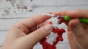 Двухцветная новогодняя Снежинка в 4 ряда | Вяжем крючком | Christmas Snowflake crochet