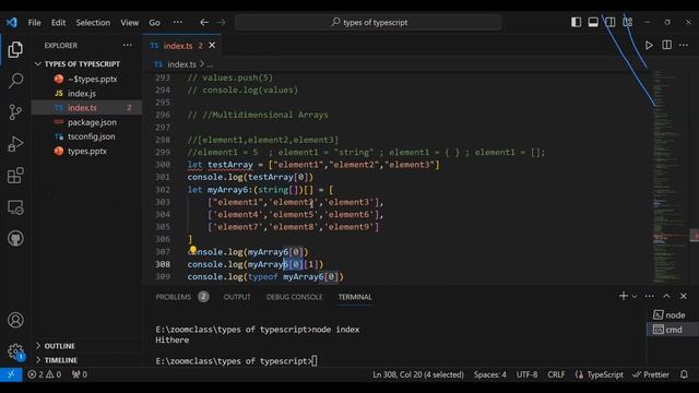 TYPESCRIPT QUIZ PREPARATION: Part-5 - Array Types  in TypeScript, Tuple Types in TypeScript - Rev.