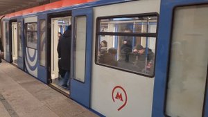 81-765/766/767 "Москва" на станции Улица 1905 года. Таганско-Краснопресненская линия метро.