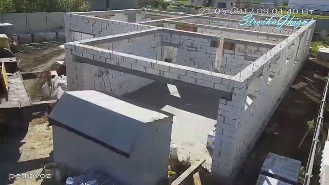Строительство капитального дома за 4 минуты Timelapse смотреть онлайн