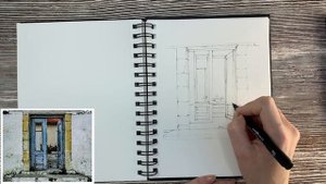 Архитектурный скетчинг. Открытая дверка. Рисуй легко! с Еленой Кармаковой