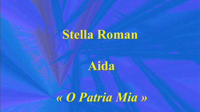 Stella Roman Aida O Patria Mia Live 1945 смотреть онлайн