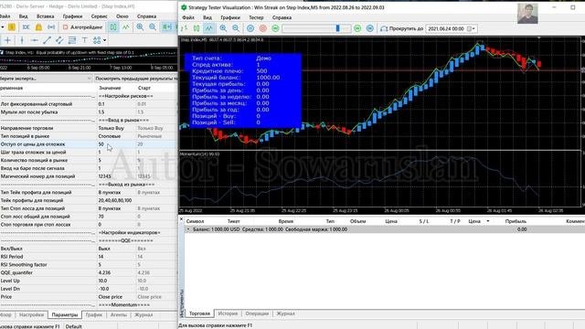 Робот Win Streak mt5. В рынке только покупки или продажи со стоп лоссом..mp4