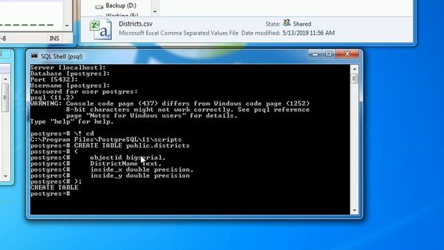 PostgreSQL - SQL Shell - Import csv file using cmd смотреть онлайн