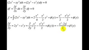 Дифференциальные уравнения | уравнения в полных дифференциалах | конкретные примеры | 1