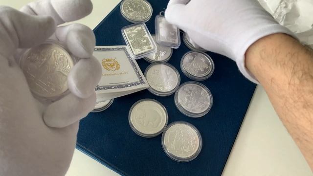 Распаковка серебряных монет! Посылка с новинками из Германии!