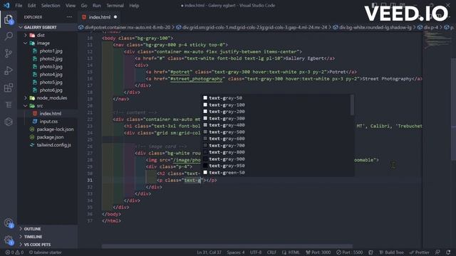 Responsive Image Gallery using Tailwind CSS and JavaScript