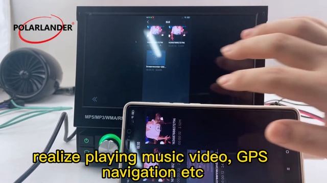 PolarLander Car Radio 1 Din7‘’  Android Electric Retractable Screen Carplay GPS FM Mirror Link WIFI