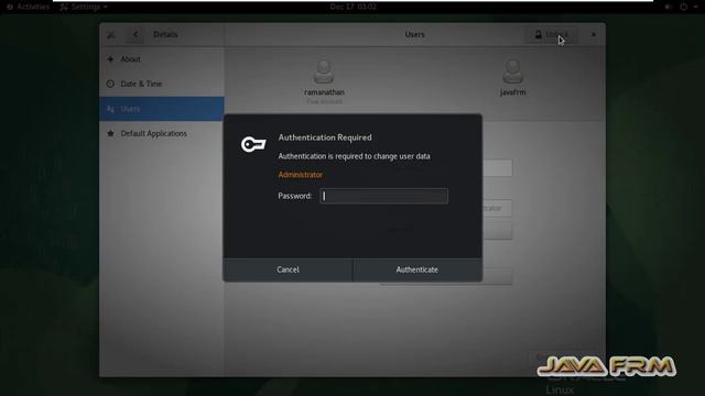 How to delete user with home directory in Oracle Linux 8 using GUI mode
