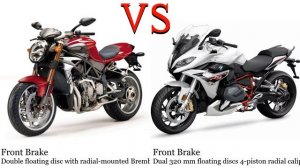 MV Agusta Brutale 910 vs BMW R 1250 RS Test specification comparison