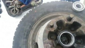 Дальнобой на газели)) ремонт А/М газель)) замена переднего тормозного диска и подшипника ступецы