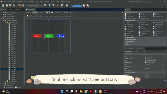 Q31 Java Practical Exam - GUI Background Color Changer смотреть онлайн