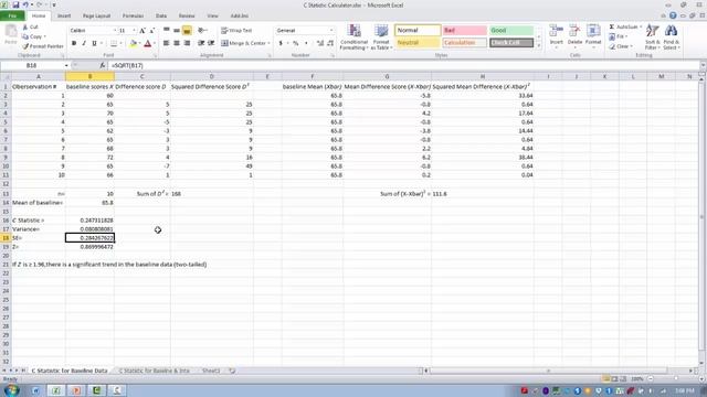 How to Use Excel-Analyzing Single Subject Design Data-The C Statistic смотреть онлайн