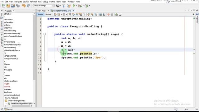 Exception Handling in Java