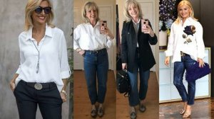 КАК НОСИТЬ💕 БЕЛУЮ РУБАШКУ ДЛЯ ЖЕНЩИН 50 ЛЕТ💕 С ЧЕМ СОЧЕТАТЬ💕