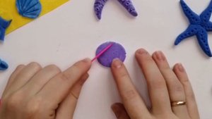 Ракушки и морские звезды из воздушного пластилина