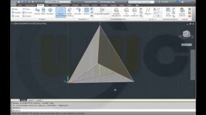 Tetraeder Autocad 2012 Training - Extrusion - Change netsurface  into solid