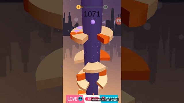 Игра Helix Jump прыгающий шарик