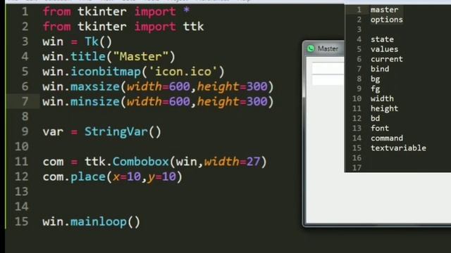 Python Tkinter Combobox - Tkinter Tutorial #4 смотреть онлайн