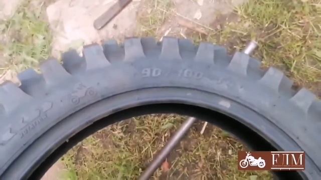 Замена покрышки на питбайке (ТТР 125) смотреть онлайн