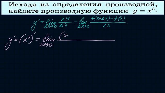 Производная функции по определению смотреть онлайн
