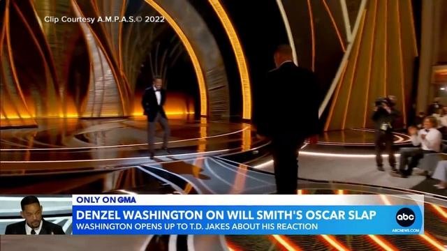 Denzel Washington on Will Smith's Oscar slap l GMA смотреть онлайн