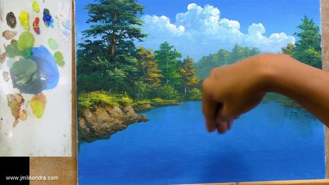 TUTORIAL: Acrylic Painting Landscape / Dead Tree in the River / JMLisondra смотреть онлайн