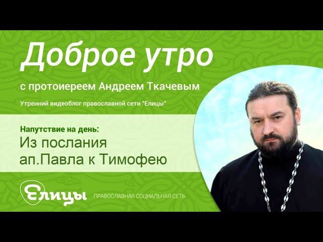 Из послания апостола Павла к Тимофею. Протоиерей Андрей Ткачев