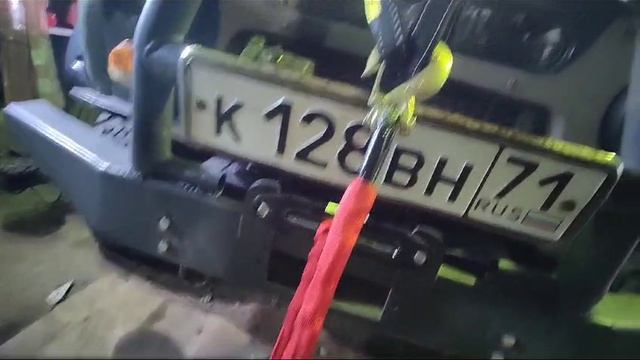 Работа со снегоуборочным отвалом через блок