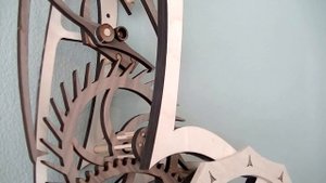 Tranquility Wooden Gear Clock with Grasshopper Escapement