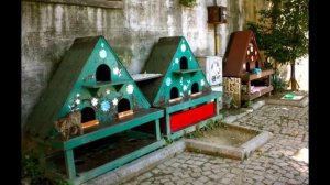 Уличные домики для кошек на даче