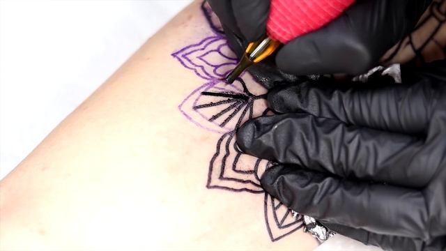 Elephant Mandala Tattoo Time lapse смотреть онлайн