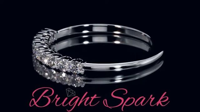 Кольцо белого золота с дорожкой из девяти камней Embrace на 0,3 карат от Bright Spark смотреть онлайн