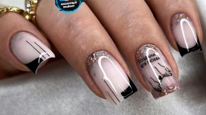 ?СТИЛЬНЫЙ ЧЕРНЫЙ ФРЕНЧ с БЛЕСТКАМИ! Приятно Удивили Гели Emi?