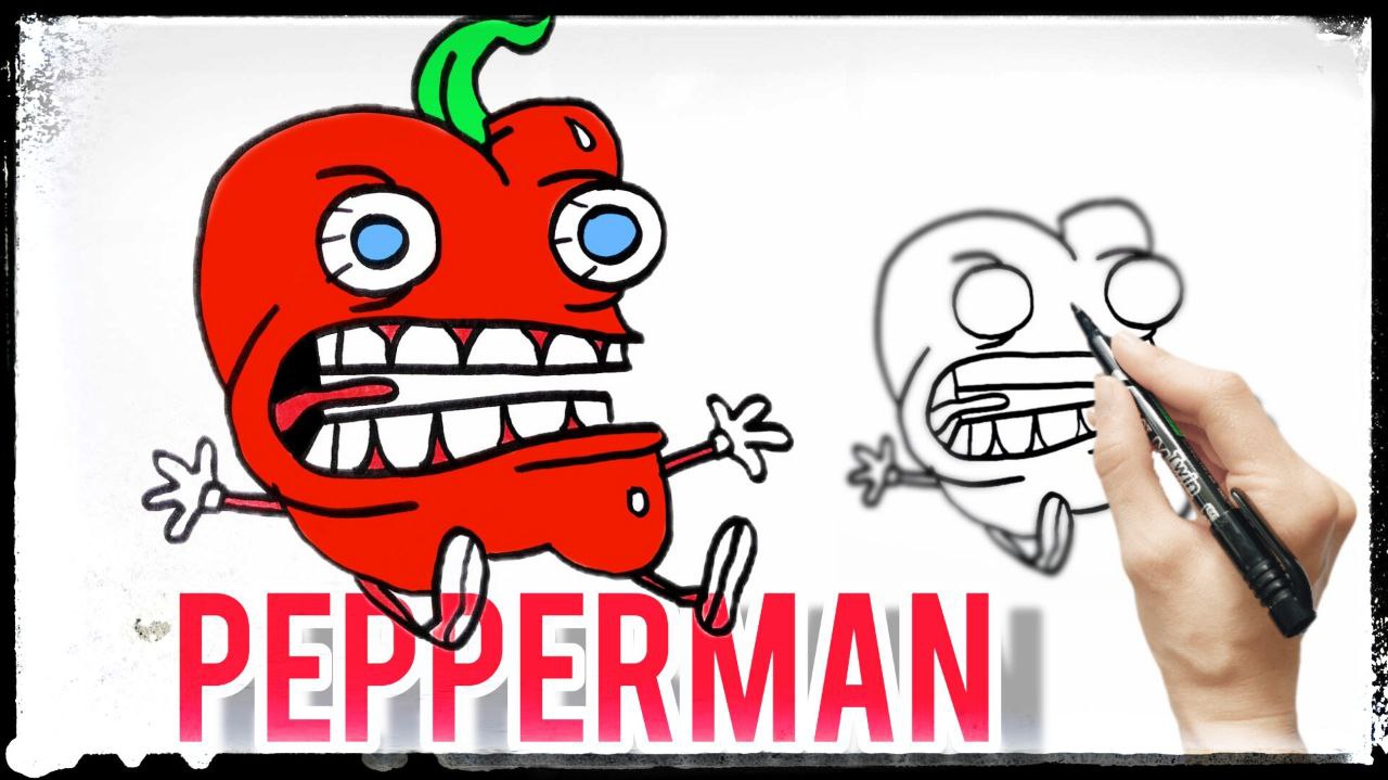 Как нарисовать Pepperman из игры Pizza Tower