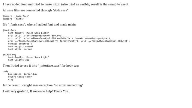 Sass does not compile mixins and variables into css смотреть онлайн