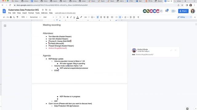 Kubernetes Data Protection WG Bi-Weekly Meeting 20220406 смотреть онлайн